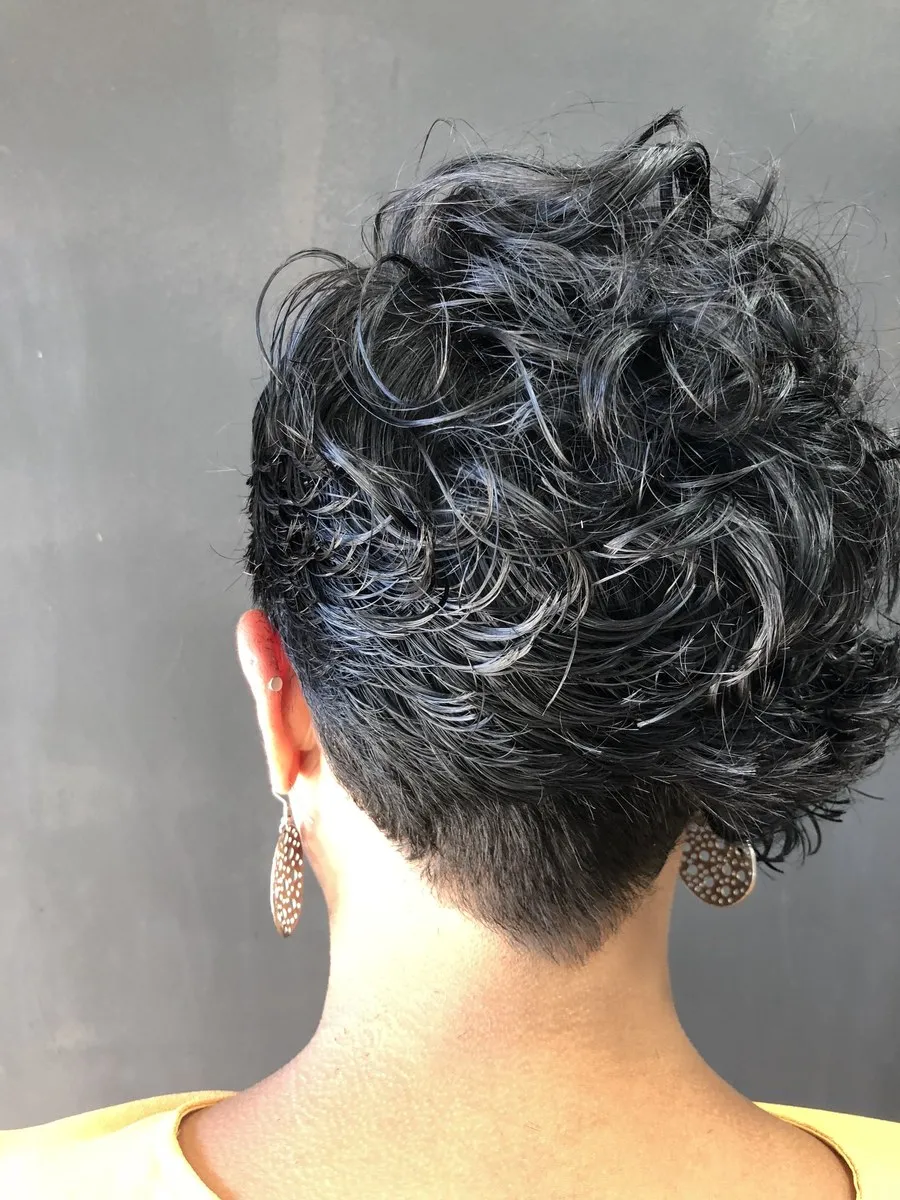 Short curly perm result at DC Hair Lounge